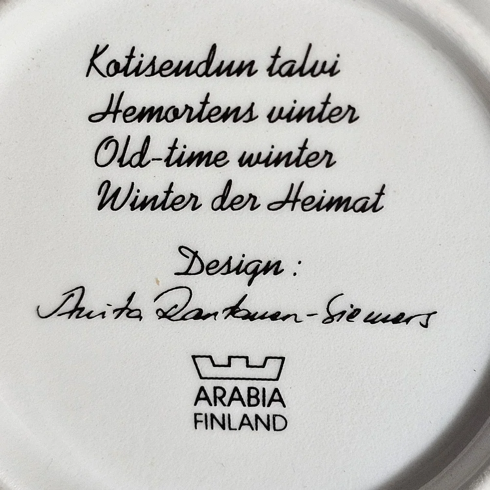 Vintage Arabia Finland Old-time Winter Cottagecore Anita Rantanen-Siemers‎ 5